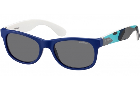 Gafas Junior - Polaroid Junior - P0300 - T6D  (Y2) BLUE CAMUFALGE BLUE // GREY POLARIZED