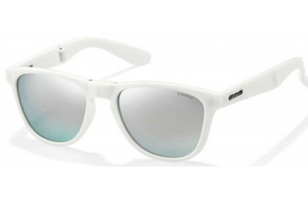 Gafas de Sol - Polaroid - P8448 FOLDING - 7CB (JB) MATTE WHITE // GREY SILVER MIRROR POLARIZED
