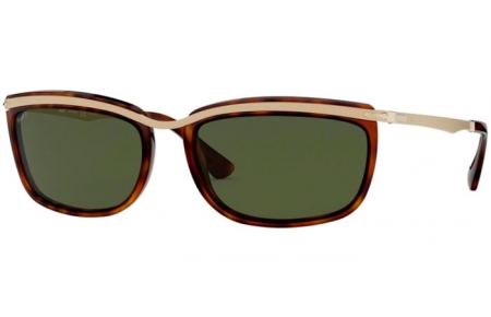 Lunettes de soleil - Persol - PO3229S KEY WEST II - 24/58 HAVANA // GREEN POLARIZED