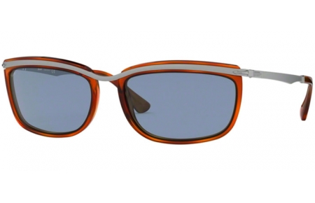 Lunettes de soleil - Persol - PO3229S KEY WEST II - 96/56 LIGHT HAVANA // LIGHT BLUE