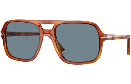 Lunettes de soleil - Persol - PO3328S - 96/56 TERRA DI SIENA // LIGHT BLUE ANTIREFLECTION