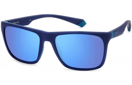 Gafas de Sol - Polaroid - PLD 2141/S - VGL (5X) MATTE BLUE AZURE // GREY BLUE MIRROR POLARIZED