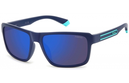 Gafas de Sol - Polaroid - PLD 2158/S - FLL (5X) MATTE BLUE // GREY BLUE MIRROR POLARIZED