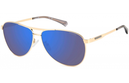 Gafas de Sol - Polaroid - PLD 2160/G/S/X - J5G (5X) GOLD // GREY BLUE MIRROR POLARIZED