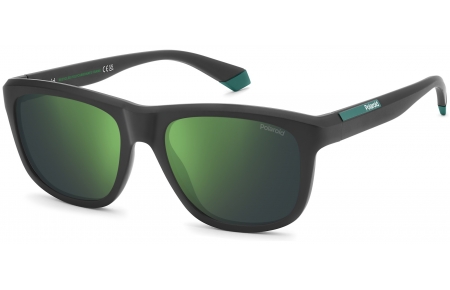 Gafas de Sol - Polaroid - PLD 2163/S - 3OL (5Z) MATTE BLACK // GREY MIRROR GREEN POLARIZED