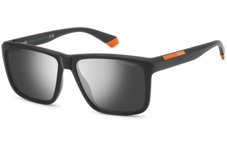 Gafas de Sol - Polaroid - PLD 2164/S - RC2 (EX) MATTE BLACK ORANGE // GREY SILVER MIRROR POLARIZED