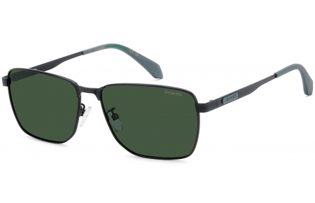 Gafas de Sol - Polaroid - PLD 2171/G/S/X - 124 (UC) MATTE BLACK SILVER // GREEN POLARIZED