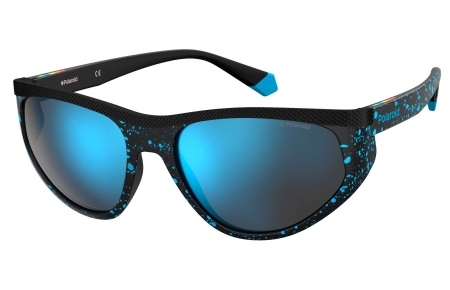 Gafas de Sol - Polaroid - PLD 7032/S - S6F (5X) BLUE PATTERNED // BLUE MIRROR POLARIZED