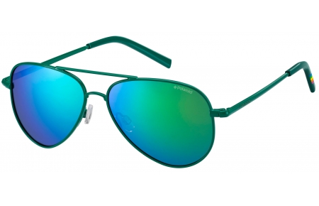 Gafas Junior - Polaroid Junior - PLD 8015/N - 1ZU (K7) GREEN // GREEN MIRROR POLARIZED