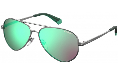 Gafas Junior - Polaroid Junior - PLD 8015/N/NEW - 6LB (5Z) RUTHENIUM // GREY MIRROR GREEN POLARIZED