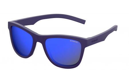Gafas Junior - Polaroid Junior - PLD 8018/S - CIW (JY) RUBBER BLUE // GREY BLUE MIRROR POLARIZED