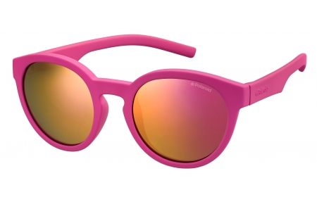 Gafas Junior - Polaroid Junior - PLD 8019/S - CYQ (AI) DARK PINK // GREY PINK MIRROR POLARIZED