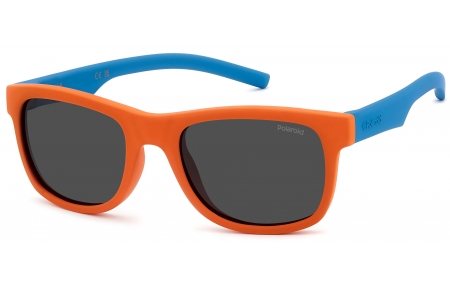 Gafas Junior - Polaroid Junior - PLD 8020/S - DDW (M9) ORANGE BLUE // GREY POLARIZED