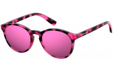 Gafas Junior - Polaroid Junior - PLD 8024/S - C4B (AI) HAVANA FUCHSIA // GREY PINK MIRROR POLARIZED