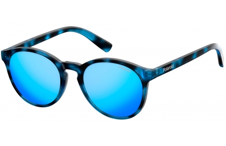Gafas Junior - Polaroid Junior - PLD 8024/S - JBW (5X) BLUE HAVANA // GREY BLUE MIRROR POLARIZED
