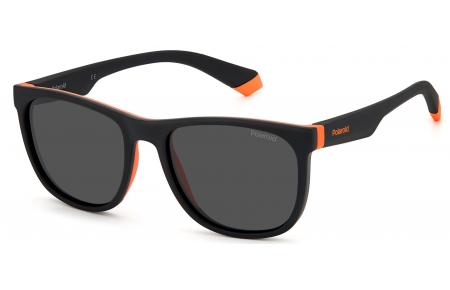 Gafas Junior - Polaroid Junior - PLD 8049/S - 8LZ (M9) BLACK ORANGE // GREY POLARIZED