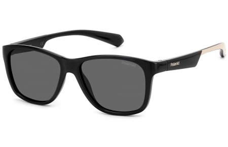 Gafas Junior - Polaroid Junior - PLD 8052/S - 9HT (M9) BLACK IVORY // GREY POLARIZED