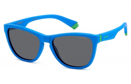 Gafas Junior - Polaroid Junior - PLD 8056/S - FLL (M9) MATTE BLUE // GREY POLARIZED