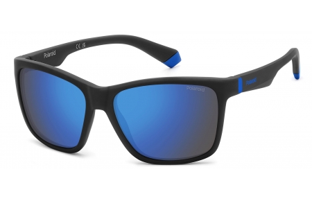 Gafas Junior - Polaroid Junior - PLD 8057/S - 003 (5X) MATTE BLACK // GREY BLUE MIRROR POLARIZED