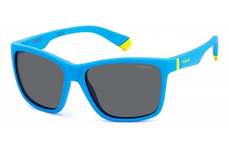 Gafas Junior - Polaroid Junior - PLD 8057/S - FLL (M9) MATTE BLUE // GREY POLARIZED