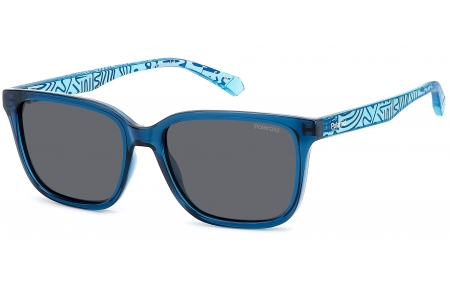 Gafas Junior - Polaroid Junior - PLD 8063/S - ZX9 (M9) BLUE AZURE // GREY POLARIZED