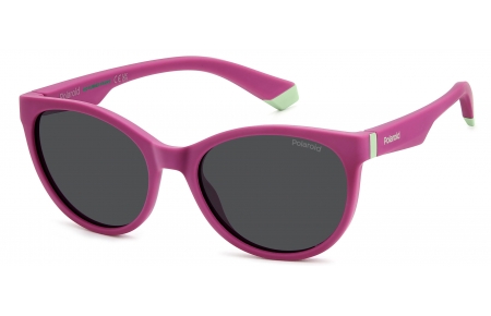 Gafas Junior - Polaroid Junior - PLD 8065/S - QHO (M9) CYCLAMEN // GREY POLARIZED