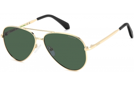 Gafas Junior - Polaroid Junior - PLD 8073/S - PEF (UC) GOLD GREEN // GREEN POLARIZED