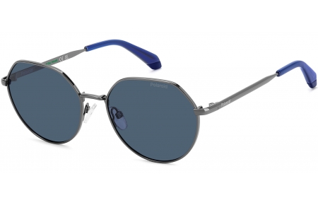 Gafas Junior - Polaroid Junior - PLD 8074/S - KJ1 (C3) DARK RUTHENIUM // BLUE POLARIZED