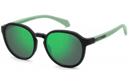 Gafas Junior - Polaroid Junior - PLD 8078/S - 003 (5Z) MATTE BLACK // GREY MIRROR GREEN POLARIZED