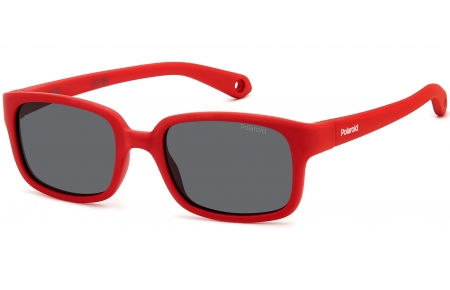 Gafas Junior - Polaroid Junior - PLD K008/S - 0Z3 (M9) MATTE RED // GREY POLARIZED