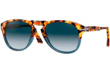 Gafas de Sol - Persol - PO0714 FOLDING - 112032 BROWN TORTOISE OPAL BLUE // GREY BLUE GRADIENT