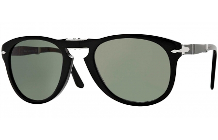 Gafas de Sol - Persol - PO0714 FOLDING - 95/31 BLACK // CRYSTAL GREEN