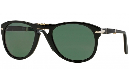 Gafas de Sol - Persol - PO0714 FOLDING - 95/58 BLACK // CRYSTAL GREEN POLARIZED