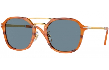 Gafas de Sol - Persol - PO3352S - 960/56 STRIPED BROWN // LIGHT BLUE