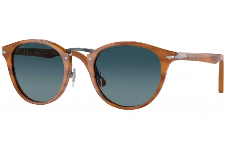 Gafas de Sol - Persol - PO3108S TYPEWRITER EDITION - 960/S3 STRIPED BROWN // LIGHT BLUE GRADIENT BLUE POLARIZED