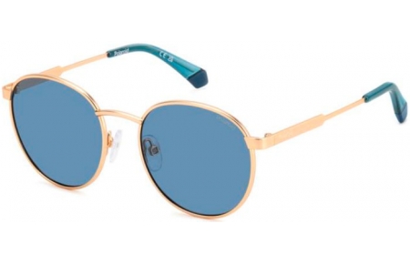 Lunettes Junior - Polaroid Junior - PLD 8039/S - LFH (C3) MATTE COPPER GOLD // BLUE POLARIZED