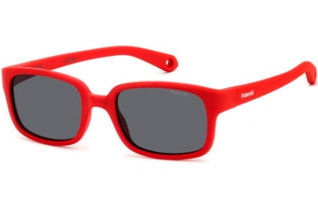Frames Junior - Polaroid Junior - PLD K008/S - 0Z3 (M9) MATTE RED // GREY POLARIZED