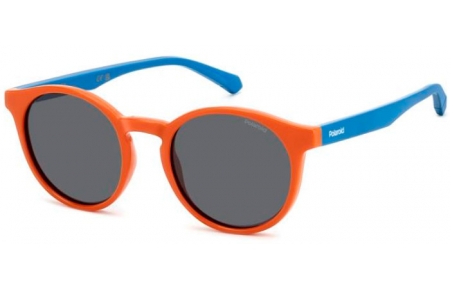 Frames Junior - Polaroid Junior - PLD 8061/S - L7Q (M9) ORANGE // GREY POLARIZED