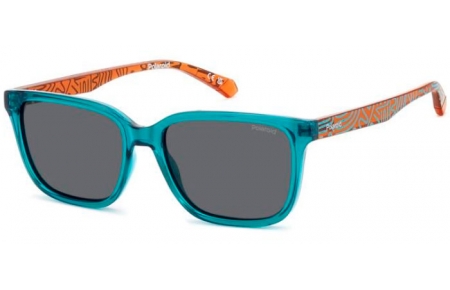 Lunettes Junior - Polaroid Junior - PLD 8063/S - TCF (M9) TURQUOISE // GREY POLARIZED