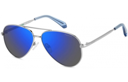 Gafas Junior - Polaroid Junior - PLD 8073/S - V84 (5X)  RUTHENIUM BLUE // BLUE MIRROR POLARIZED