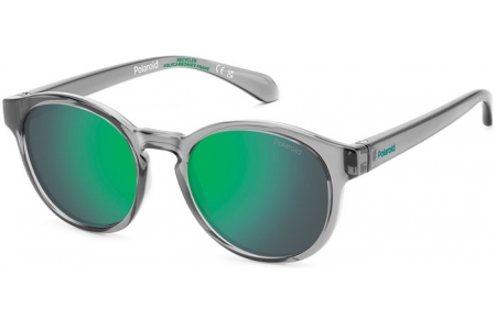 Gafas Junior - Polaroid Junior - PLD 8075/S - KB7 (5Z) GREY // GREY MIRROR GREEN POLARIZED