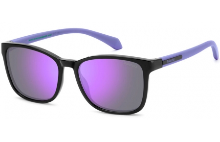 Gafas Junior - Polaroid Junior - PLD 8077/S - 1X2 (MF) BLACK LILAC // VIOLET MIRROR POLARIZED
