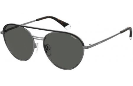 Sunglasses - Polaroid - PLD 2107/S/X - KJ1 (M9) DARK RUTHENIUM // GREY POLARIZED