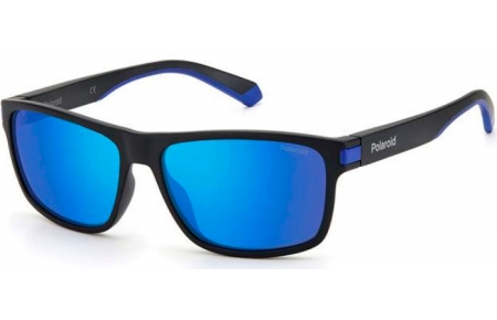 Gafas de Sol - Polaroid - PLD 2121/S - 0VK (5X) MATTE BLACK BLUE // BLUE MIRROR POLARIZED