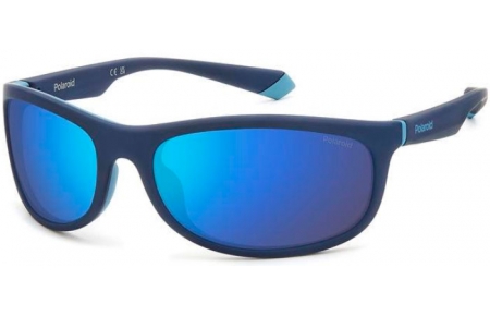 Lunettes de soleil - Polaroid - PLD 2154/S - FLL (5X) MATTE BLUE // GREY BLUE MIRROR POLARIZED