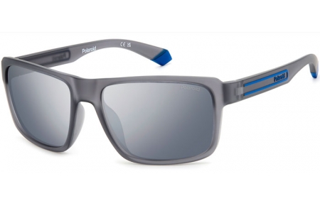 Lunettes de soleil - Polaroid - PLD 2158/S - RIW (EX) MATTE GREY // GREY SILVER FLASH POLARIZED