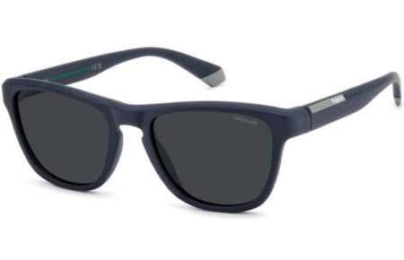 Lunettes de soleil - Polaroid - PLD 2168/S - 4NZ (M9) MATTE BLUE GREY // GREY POLARIZED