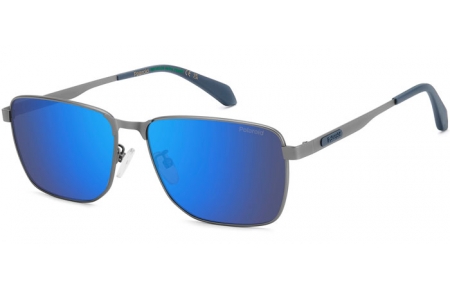 Gafas de Sol - Polaroid - PLD 2171/G/S/X - V6D (5X) MATTE DARK RUTHENIUM BLUE // BLUE MIRROR POLARIZED