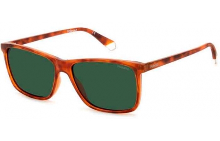 Sunglasses - Polaroid - PLD 4137/S - 0UC (UC) RED HAVANA // GREEN POLARIZED