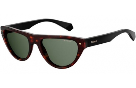 Sunglasses - Polaroid Premium - PLD 6087/S/X - 086 (UC) DARK HAVANA // GREEN POLARIZED